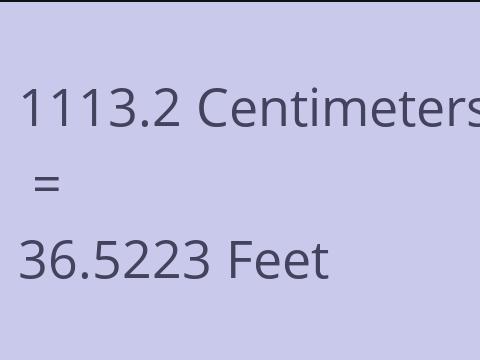 1113.2 CM TO FEET