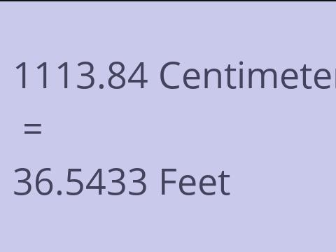 1113.84 CM TO FEET