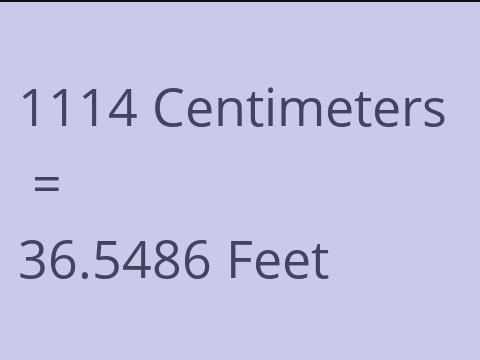 1114 CM TO FEET