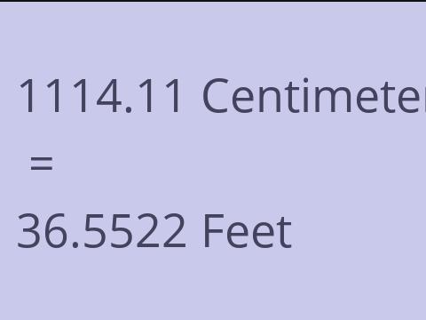 1114.11 CM TO FEET