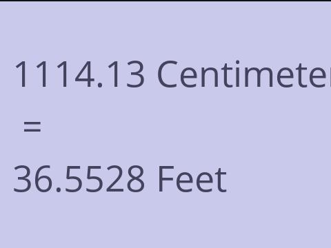 1114.13 CM TO FEET