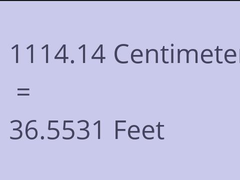 1114.14 CM TO FEET