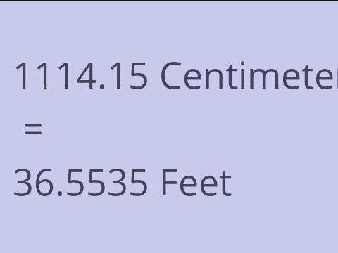 1114.15 CM TO FEET