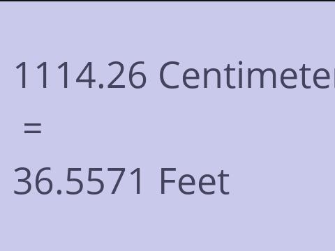 1114.26 CM TO FEET