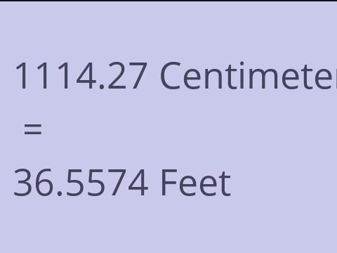 1114.27 CM TO FEET