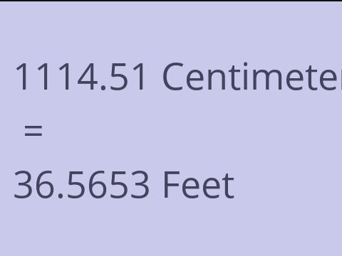 1114.51 CM TO FEET