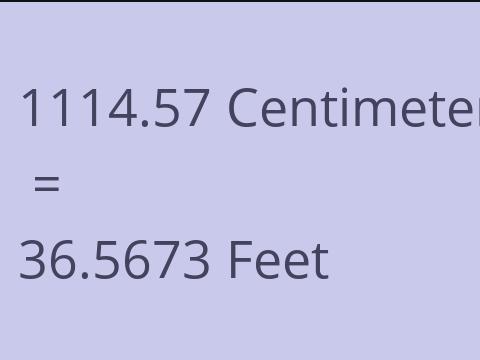 1114.57 CM TO FEET