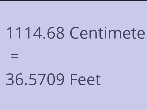 1114.68 CM TO FEET