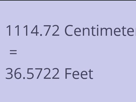 1114.72 CM TO FEET