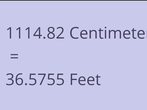 1114.82 CM TO FEET