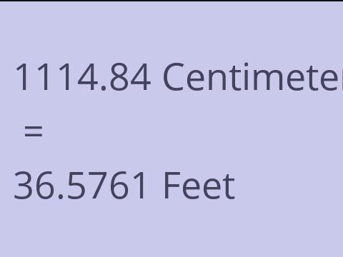 1114.84 CM TO FEET