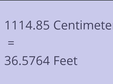 1114.85 CM TO FEET