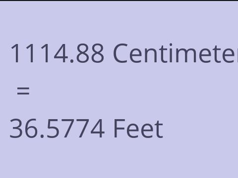 1114.88 CM TO FEET