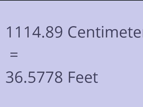 1114.89 CM TO FEET