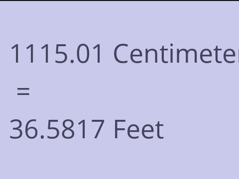 1115.01 CM TO FEET