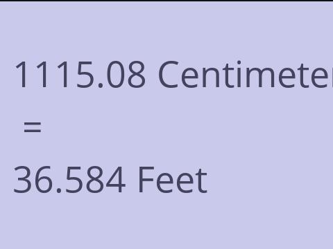 1115.08 CM TO FEET