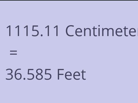 1115.11 CM TO FEET