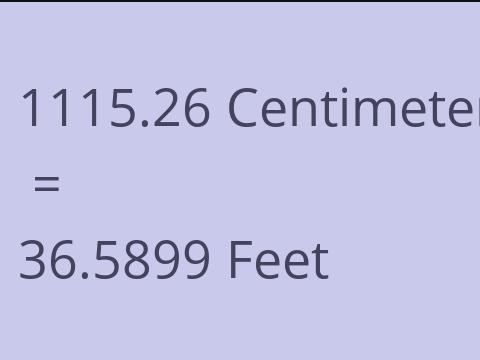 1115.26 CM TO FEET