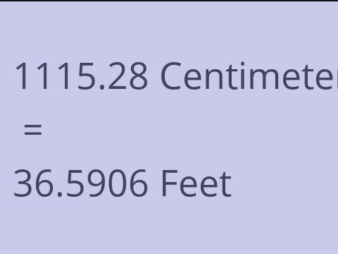 1115.28 CM TO FEET