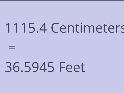 1115.4 CM TO FEET