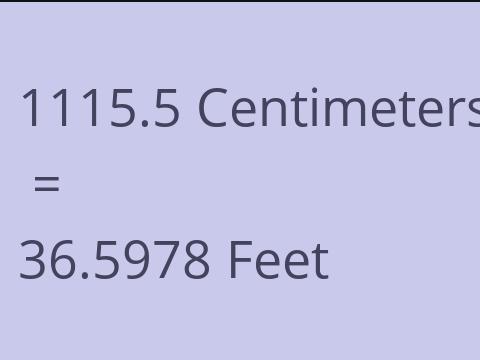 1115.5 CM TO FEET