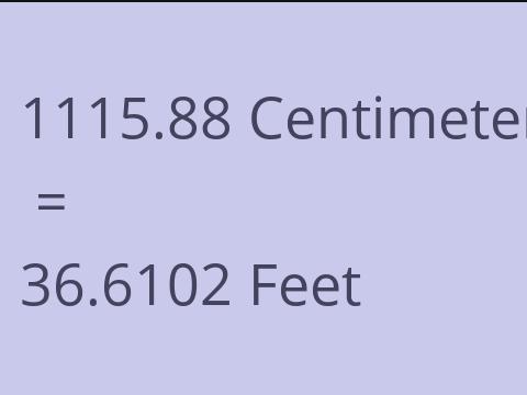 1115.88 CM TO FEET