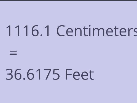 1116.1 CM TO FEET