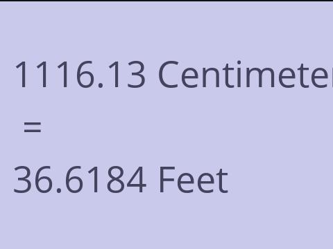 1116.13 CM TO FEET