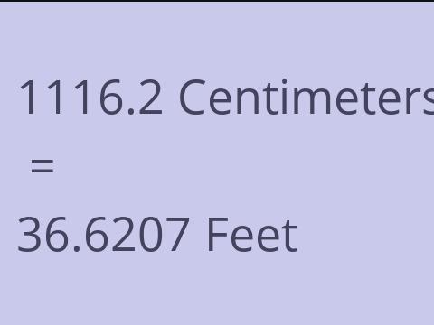 1116.2 CM TO FEET