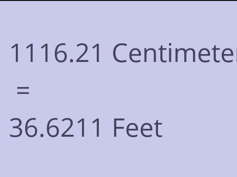 1116.21 CM TO FEET