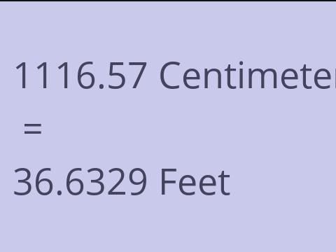 1116.57 CM TO FEET