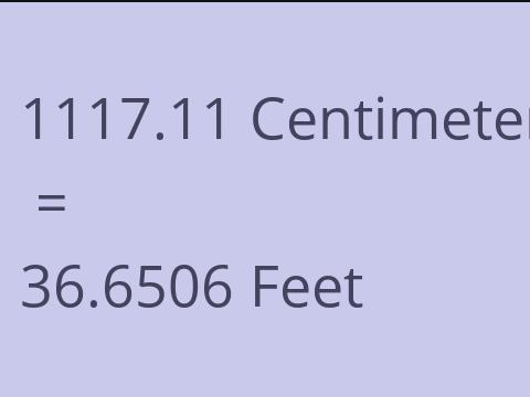 1117.11 CM TO FEET