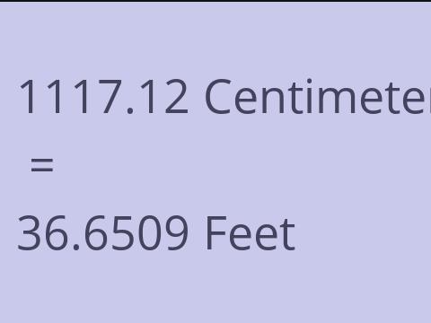 1117.12 CM TO FEET