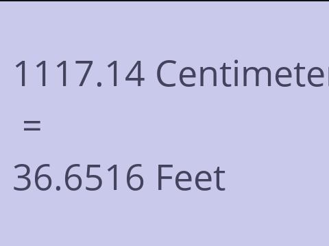 1117.14 CM TO FEET