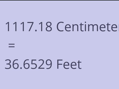 1117.18 CM TO FEET