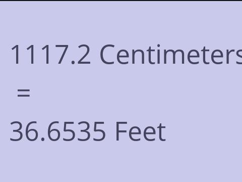 1117.2 CM TO FEET