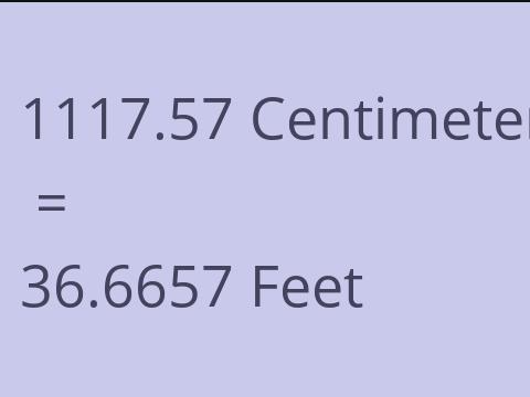 1117.57 CM TO FEET