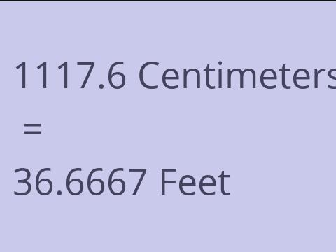 1117.6 CM TO FEET