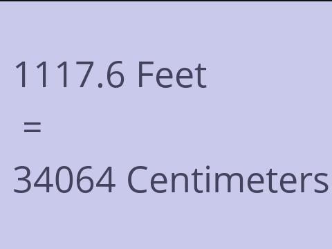 1117.6 FEET TO CM