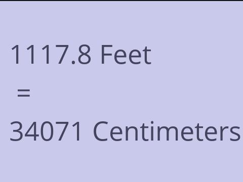 1117.8 FEET TO CM