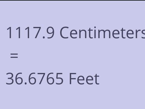 1117.9 CM TO FEET