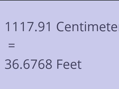 1117.91 CM TO FEET