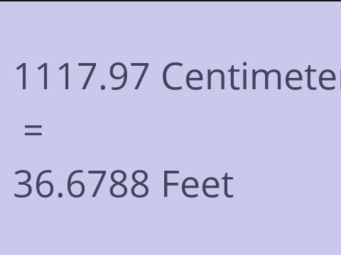 1117.97 CM TO FEET