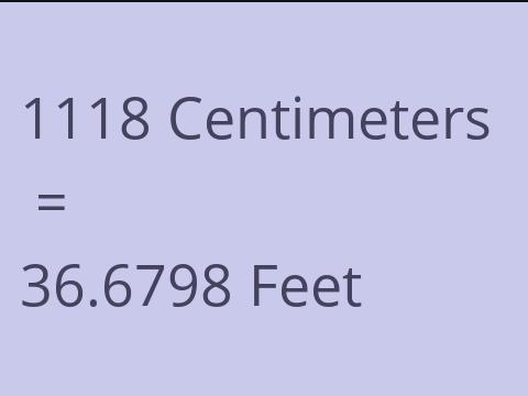 1118 CM TO FEET