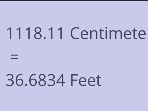 1118.11 CM TO FEET