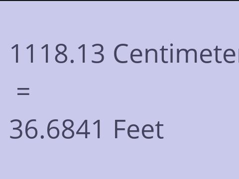 1118.13 CM TO FEET