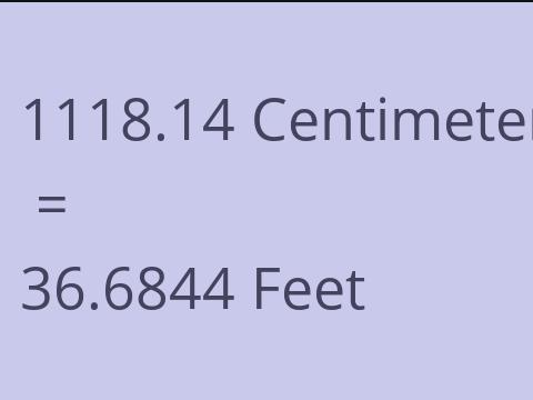 1118.14 CM TO FEET