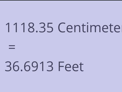 1118.35 CM TO FEET