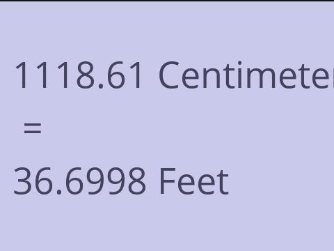 1118.61 CM TO FEET