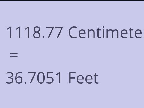 1118.77 CM TO FEET